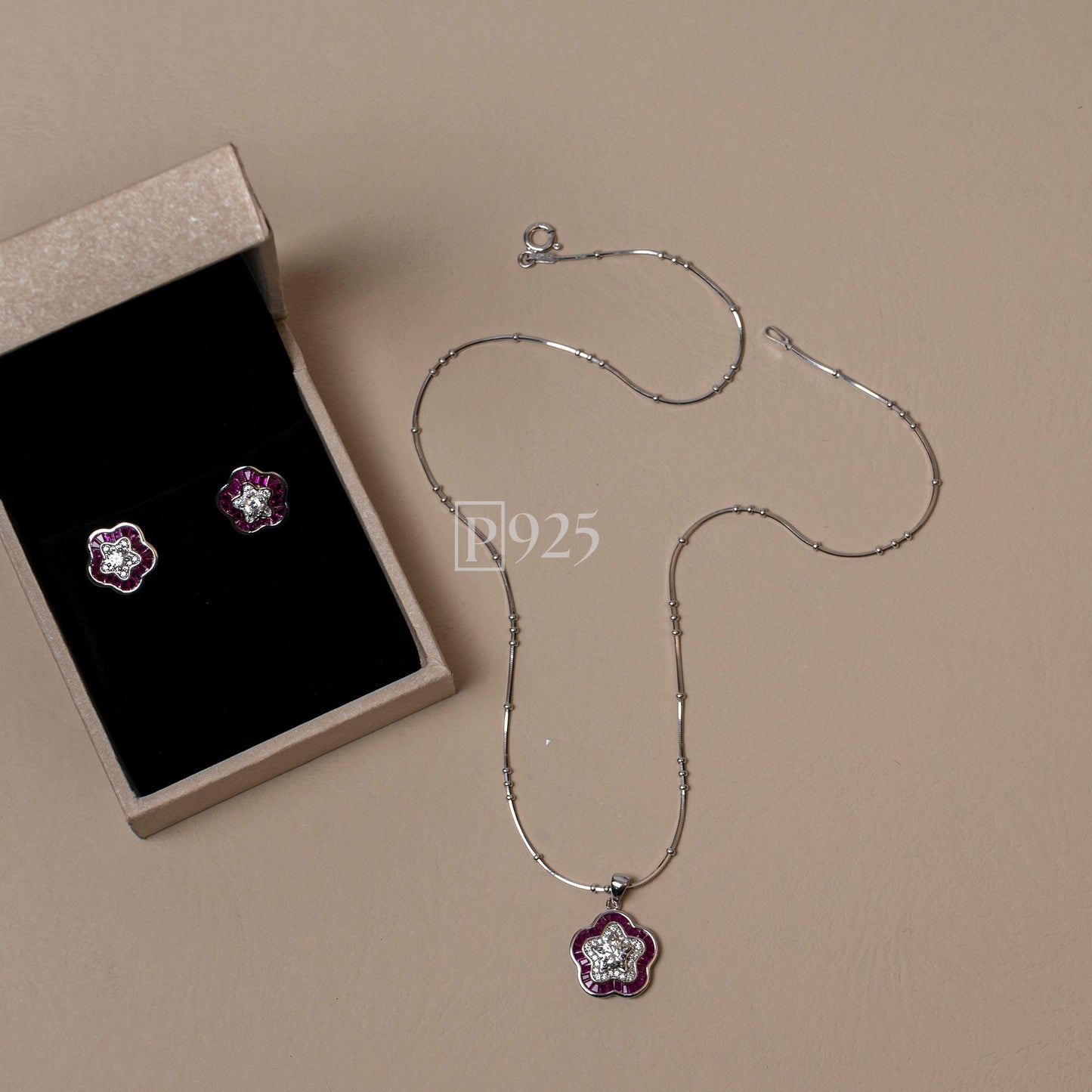 P925 Silver delicate ball chain