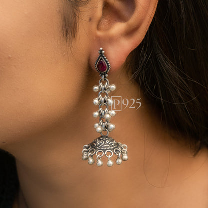 P925 Ghungroo Drops Ethnic Jhumkis