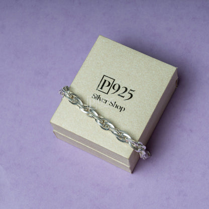 P925 SILVER LOOP SEQUENCE KIDS BRACELET