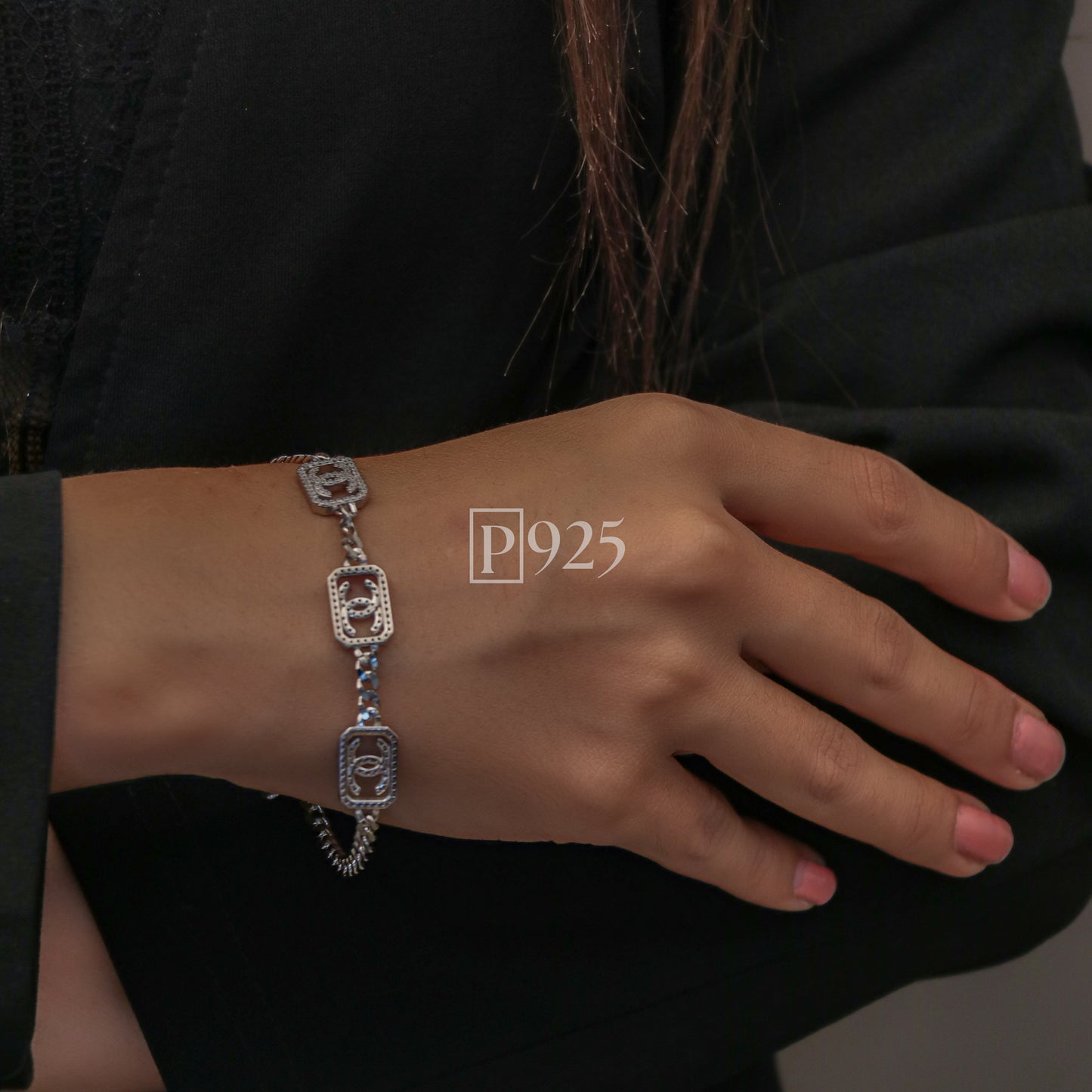 P925 Silver Gucci Structure Bracelet