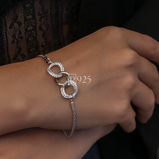 P925 Leo Rings Silver Bracelet