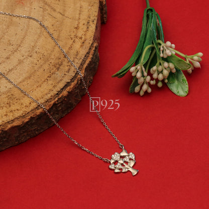 P925 silver tree minimal chain