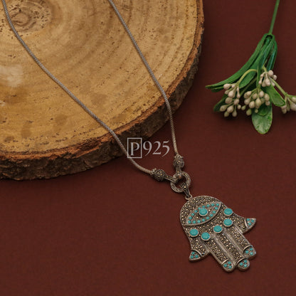 P925 Charm Evil Eye Pendat Neckpiece