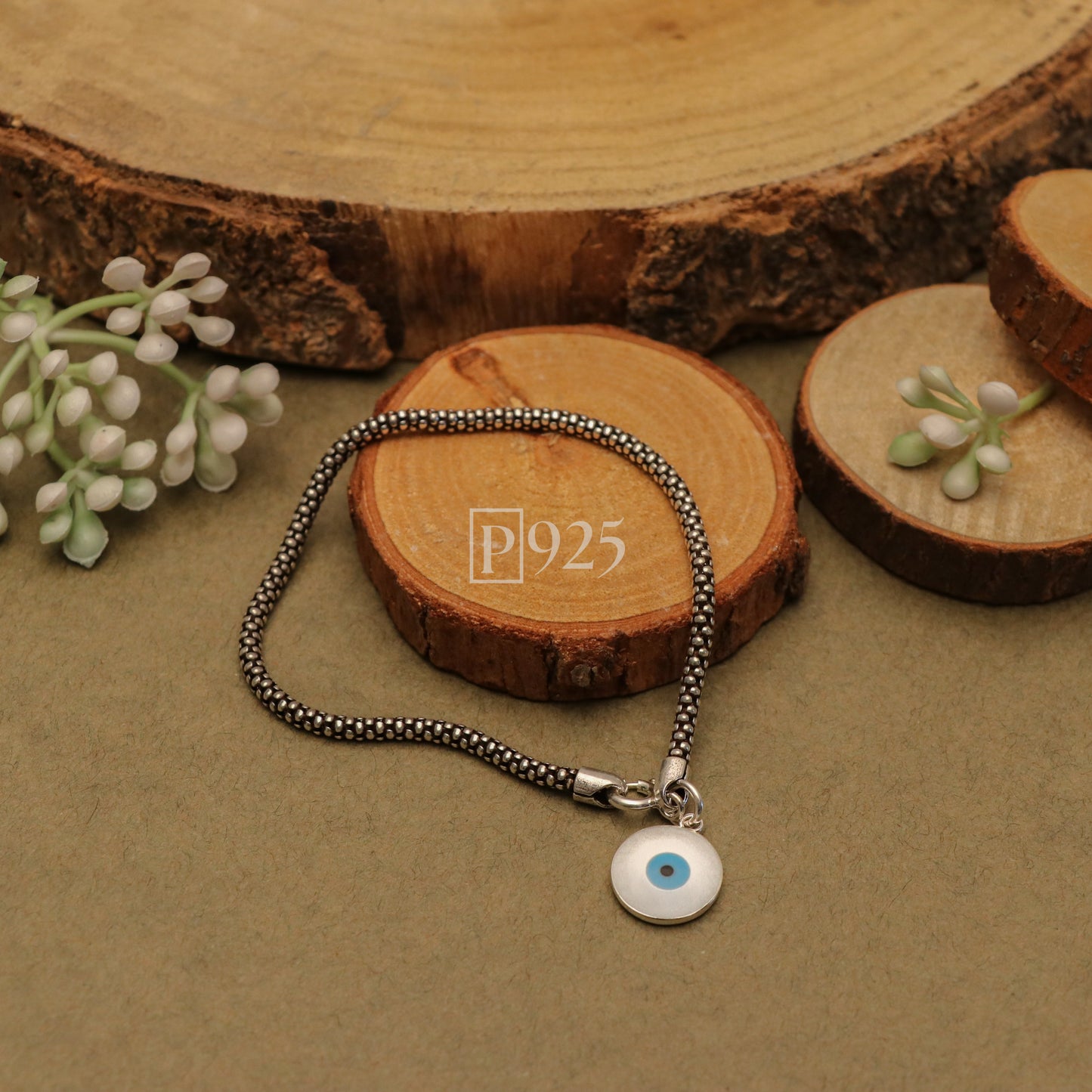 P925 Silver Evil Eye Bracelet