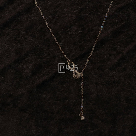 P925 infinite beauty jewel drop chain