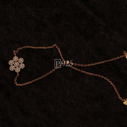 P925 Rosegold Flora Fashion Bracelet